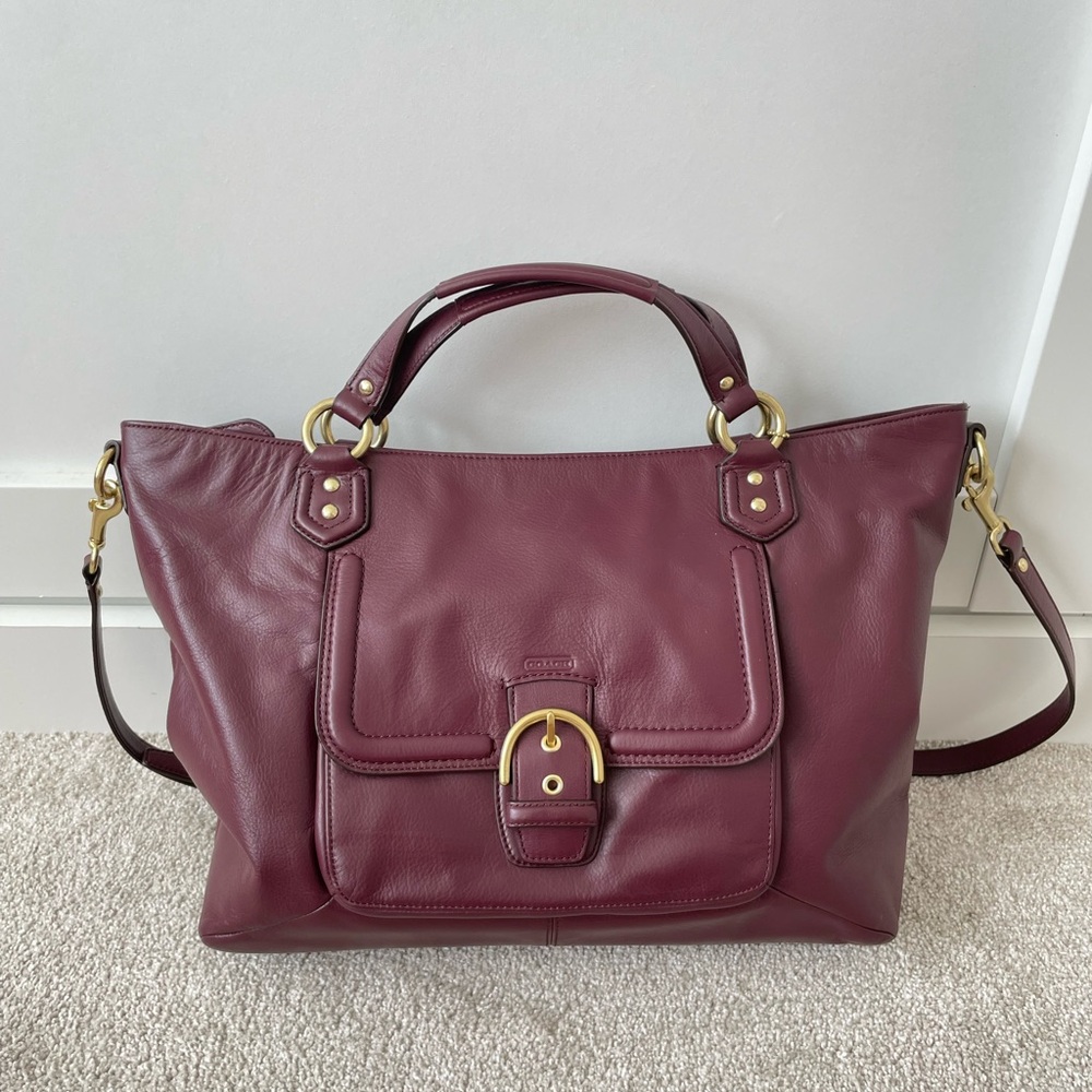 Coach Burgundy Leather Satchel
